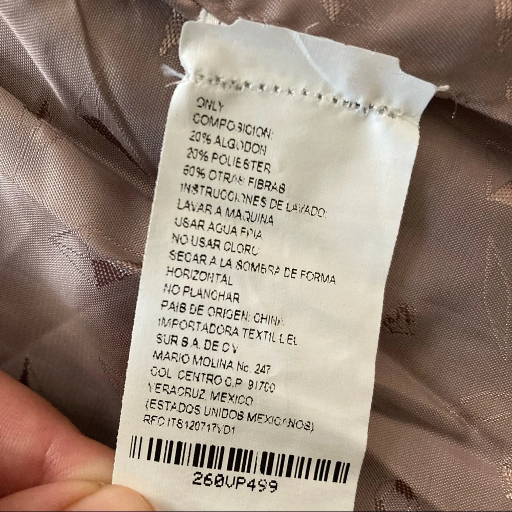 (S) NWT Only Edge Collection Button-Up Luxury Jacket in Beige - Picture 8 of 8